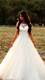 Romantische trouwjurk Catharina €749 34 36 38 40 42 44 46, Ophalen, Nieuw, Wit, Trouwjurk
