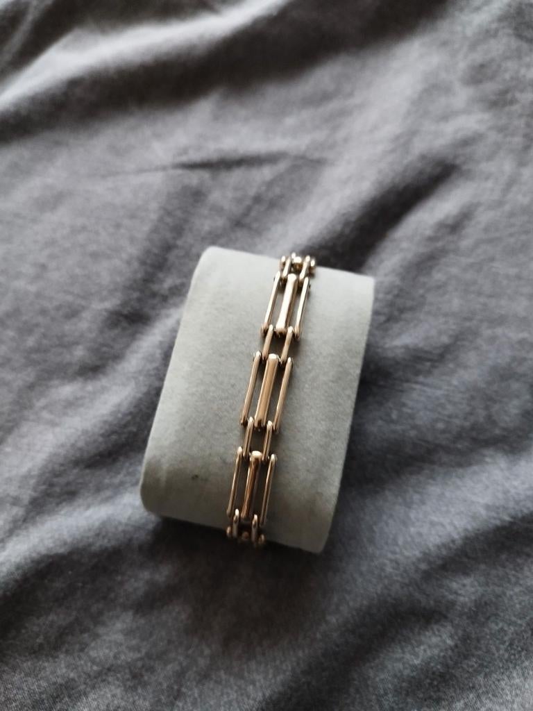 massief zilveren armband 925 gold plated nederlandse makelij, Ophalen, Zo goed als nieuw, Goud, Goud