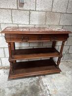 Antieke bijzettafel met natuurstenen blad, Ophalen