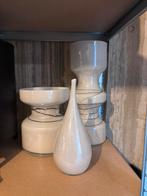 3 witte design vazen, Ophalen, Overige materialen, Gebruikt, Wit