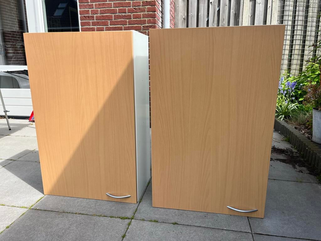 Twee keukenkasten met planken - 95x60x34 cm, Ophalen, Gebruikt