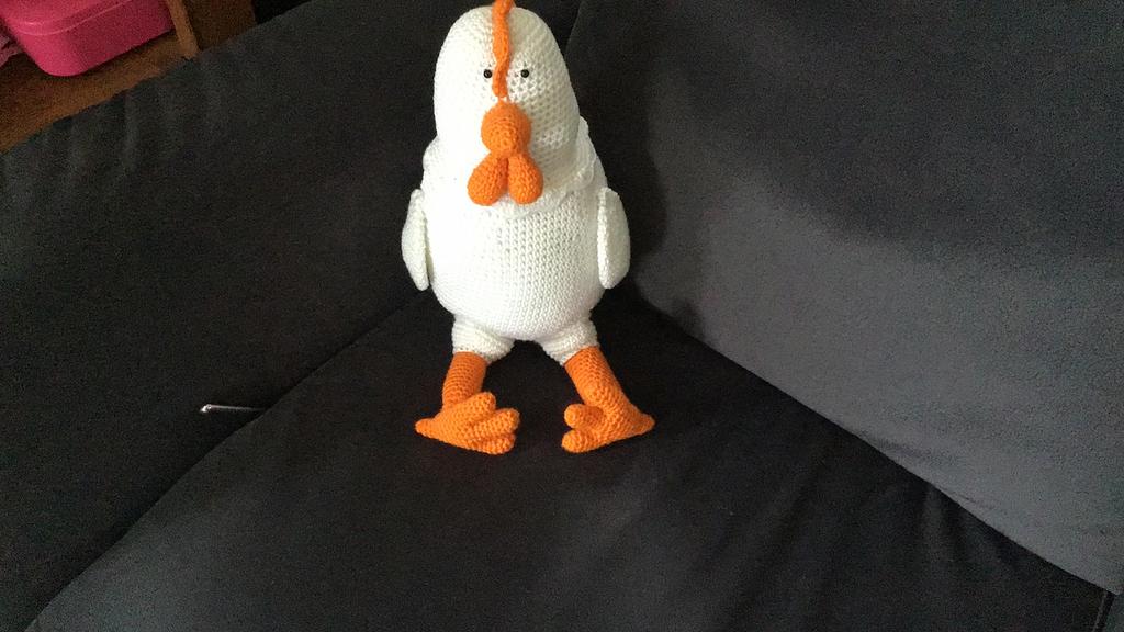 Zelfgehaakte kip katrien, Ophalen, Nieuw, Haken, Patroon of Boek