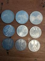 Duitsland 9 munten 8x zilver, Postzegels en Munten, Ophalen of Verzenden, Buitenland, Munten