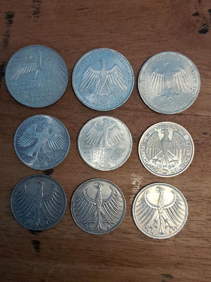 Duitsland 9 munten 8x zilver, Postzegels en Munten, Munten en Bankbiljetten | Verzamelingen, Munten, Buitenland, Ophalen of Verzenden