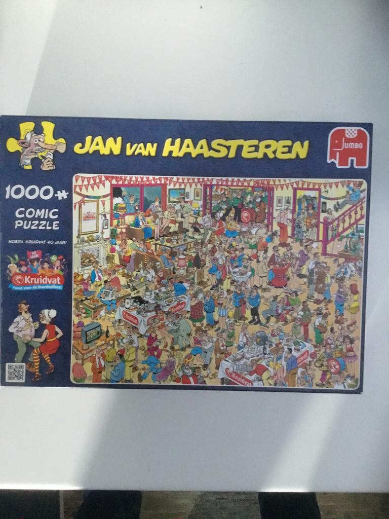 Jan van Haasteren Kruidvat 40 jaar puzzel 1000 stukjes, Ophalen of Verzenden, 500 t/m 1500 stukjes, Zo goed als nieuw, Legpuzzel