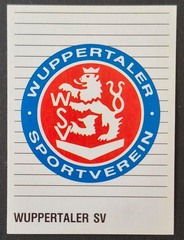 Zeldzame Panini sticker Wuppertaler SV, 1993, Verzamelen, Sportartikelen en Voetbal, Zo goed als nieuw, Buitenlandse clubs, Ophalen of Verzenden