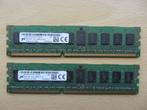 2x Micron 4GB PC3-10600 DDR3-1333MHz ECC Registered w/ Parit, Computers en Software, RAM geheugen, 1333 MHz, Server, DDR3, Ophalen of Verzenden