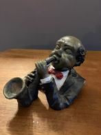 Vintage buste beeld van jazzmuzikant, Antiek en Kunst, Ophalen of Verzenden