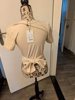Beige Cotton Club Top - Maat S, Beige, Ophalen of Verzenden, Zo goed als nieuw, Korte mouw