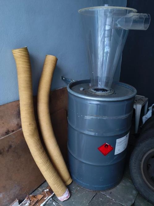 Stof Cycloon met groot vat+2 stukken bijpassende luchtslang, Doe-het-zelf en Verbouw, Ventilatie en Afzuiging, Nieuw, Afzuiger