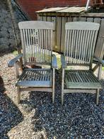 2 prachtige tuinstoelen teakhout, Ophalen, Nieuw, Teakhout, Verstelbaar