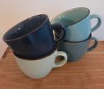 Soepkommen 4x groen/blauw, Huis en Inrichting, Keuken | Servies, Gebruikt, Ophalen of Verzenden, Kom(men), Overige stijlen