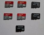 7 x Sandisk micro sdhc kaartjes 16GB en 32GB, 32 GB, Ophalen of Verzenden, Zo goed als nieuw, Fotocamera