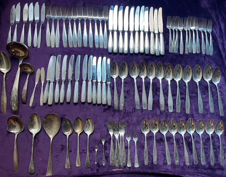 Gero 90 verzilverde bestekset 92 delig, Sieraden, Tassen en Uiterlijk, Uiterlijk | Haarverzorging, Gebruikt, Ophalen