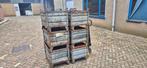 Stapelbakken opbergbakken kratten metaal materiaalbakken, Doe-het-zelf en Verbouw, Kratten en Dozen, Ophalen, Gebruikt, 60 cm of meer