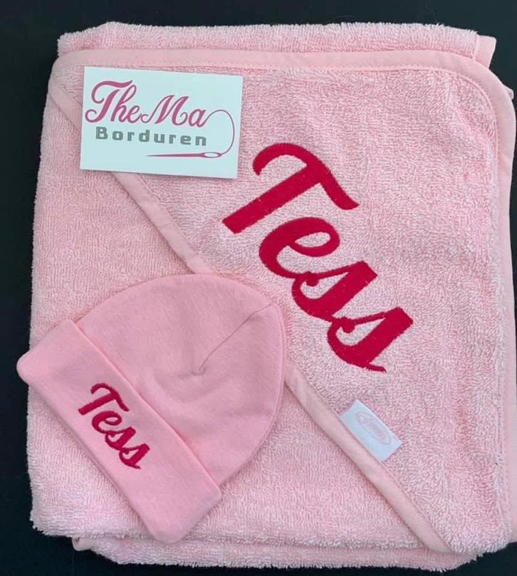 Geborduurde Badcape met Naam, Kinderen en Baby's, Kraamcadeaus en Geboorteborden, Nieuw, Kraamcadeau, Ophalen of Verzenden