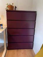 Paarse Malm kast (IKEA) met 6 lades, Ophalen, Overige materialen, 50 tot 100 cm, Zo goed als nieuw