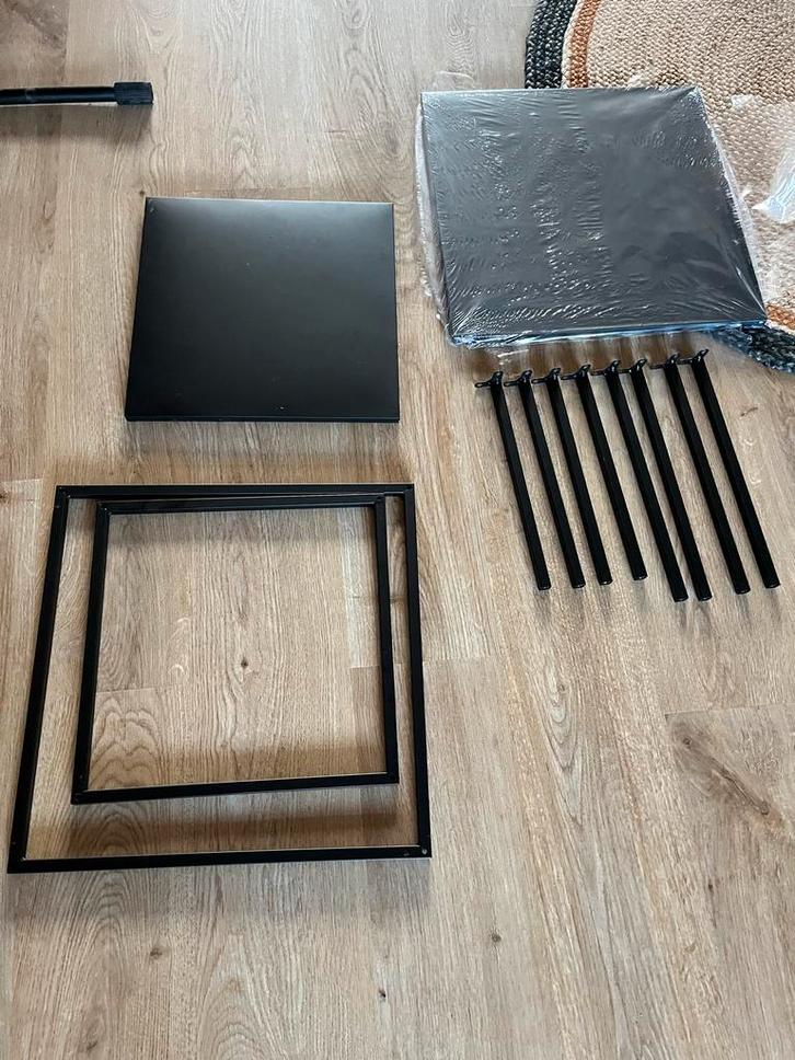 Set van 2 Lifa Living Bijzettafels - TARIK, Huis en Inrichting, Tafels | Bijzettafels, Nieuw, Vierkant, Minder dan 45 cm, Minder dan 55 cm