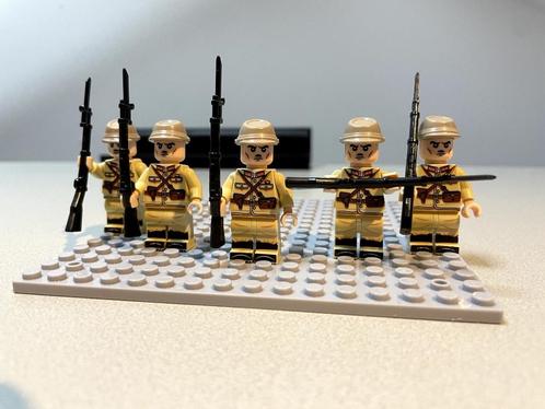 Nieuw, 20 WO2 lego / bricks Japanse soldaatjes met wapens en, Kinderen en Baby's, Speelgoed | Actiefiguren, Nieuw, Ophalen of Verzenden