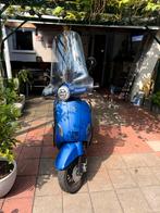 BTC Riva Scooter – Mat Blauw 2016, Fietsen en Brommers, Snorfietsen en Snorscooters, Zo goed als nieuw, Benzine, Ophalen, Overige merken