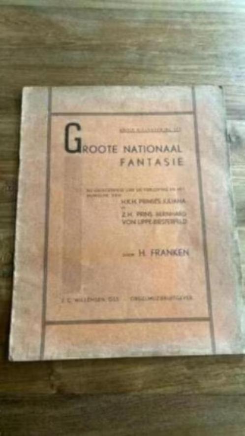 Groote national fantasie. Koningshuis. H Franken., Muziek en Instrumenten, Bladmuziek, Gebruikt, Ophalen of Verzenden