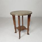 Art Deco tafeltje met messing blad, Amsterdamse school, Antiek en Kunst, Antiek | Meubels | Tafels, Ophalen of Verzenden