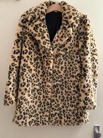 Zachte winterjas met luipaardprint - Topshop maat 38, Ophalen of Verzenden, Zo goed als nieuw, Maat 38/40 (M), Beige