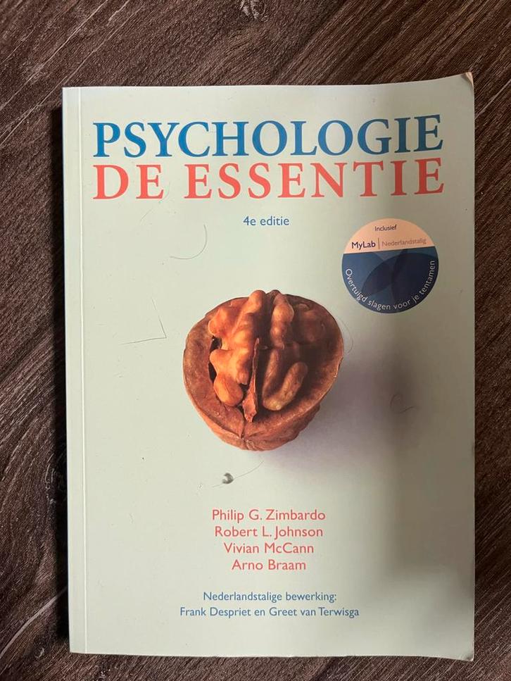 Psychologie de Essentie - 4e editie, Boeken, Studieboeken en Cursussen, Gelezen, HBO, Alpha, Ophalen of Verzenden