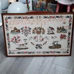 Merklap geborduurd en ingelijst 1979, Ophalen