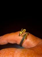 Gouden ring met olifantenhaar 14k, Sieraden, Tassen en Uiterlijk, Ringen, Gebruikt, Ophalen of Verzenden, Dame of Heer, Goud