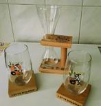 Bierglazen op Houten standaard Koetsier Glas en Leute Bok, Ophalen of Verzenden, Nieuw, Glas of Glazen, Overige merken