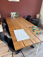 Eetkamer tafel binnen / tuintafel buiten voor terras, Huis en Inrichting, Tafels | Eettafels, Ophalen, Gebruikt, Eikenhout, 200 cm of meer
