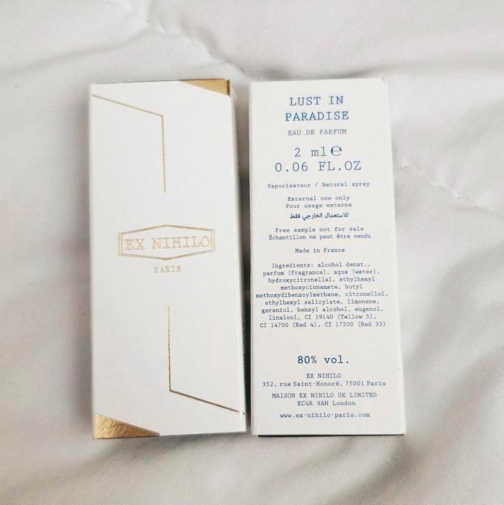 NU €5 ‼️ Ex Nihilo Lust in Paradise 2 ml niche parfum, Sieraden, Tassen en Uiterlijk, Uiterlijk | Parfum, Ophalen of Verzenden