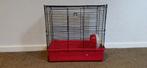 Rode hamsterkooi met wiel, Dieren en Toebehoren, Kooi, Minder dan 75 cm, Zo goed als nieuw, Hamster
