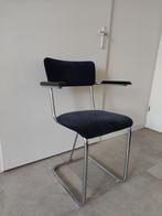 Retro bureaustoel jaren 60, Huis en Inrichting, Bureaustoelen, Ophalen, Gebruikt, Blauw, Bureaustoel