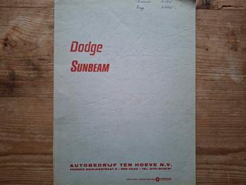 Dodge Sunbeam Imp Commer Chamois Rapier Chrysler Van   beschikbaar voor biedingen
