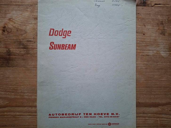 Dodge Sunbeam Imp Commer Chamois Rapier Chrysler Van, Boeken, Auto's | Folders en Tijdschriften, Gelezen, Overige merken, Ophalen of Verzenden