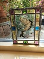 Hanger glas in lood met vis en 8 kristallen (3k), Antiek en Kunst, Ophalen