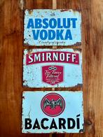 Vodka en rum reclameborden metaal, Ophalen of Verzenden, Zo goed als nieuw, Reclamebord