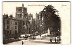 Bristol, Queen's Statue & Cathedral, Verzamelen, Ansichtkaarten | Buitenland, Gelopen, Engeland, Voor 1920, Verzenden