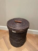 Yoshiko mand met deksel bruin, Huis en Inrichting, Gebruikt, Mand, Ophalen of Verzenden, Riet