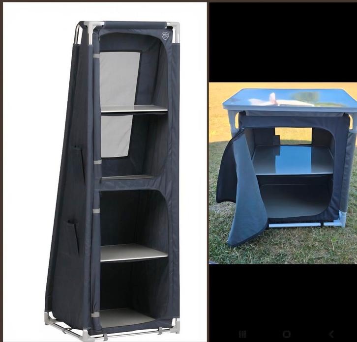 2x campingkast Defa 4 vaks  & Base Camp 2 vaks  pst te koop, Caravans en Kamperen, Kampeermeubelen, Gebruikt, Campingkast, Ophalen