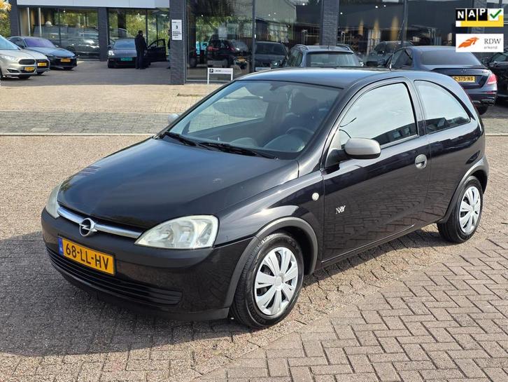 Opel Corsa 1.2-16V Njoy/ bj.2003 / kleur : zwart / 1e eigena, Auto's, Opel, Bedrijf, Te koop, Corsa, Airbags, Boordcomputer, Centrale vergrendeling