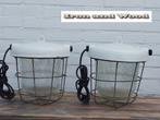 Stoere industriele oude bully's/mijnlampen D28 H30, Ophalen of Verzenden, Gebruikt, Glas, Industrieel, stoer, robuust, vintage, brocante , oud