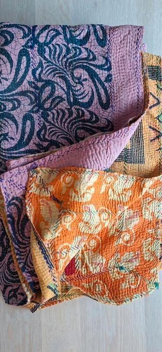 Sari quilt, plaid, India, Isabel Marant, Huis en Inrichting, Woonaccessoires | Plaids en Woondekens, Nieuw, Ophalen of Verzenden