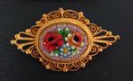 Mooie italiaanse micro mozaïek broche, Ophalen of Verzenden, Zo goed als nieuw, Overige materialen