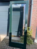 Masief houten achterdeur, Doe-het-zelf en Verbouw, Deuren en Horren, Ophalen of Verzenden, 200 tot 215 cm, Glas, Buitendeur