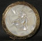 Poederdoos met parelmoer., Ophalen of Verzenden