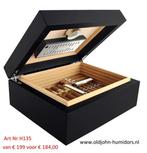 SALE HUMIDOR ADORINI TORINO MEDIUM DELUXE 75 SIGAREN h135, Verzenden, Nieuw, Tabaksdoos of Verpakking