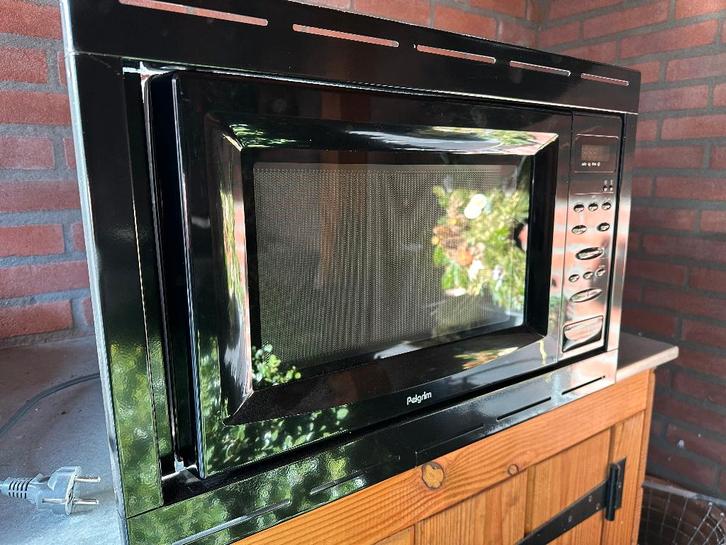 Magnetron Inbouw Pelgrim MAG535, Witgoed en Apparatuur, Magnetrons, Gebruikt, Inbouw, Magnetron, 45 tot 60 cm, Grill, Draaiplateau